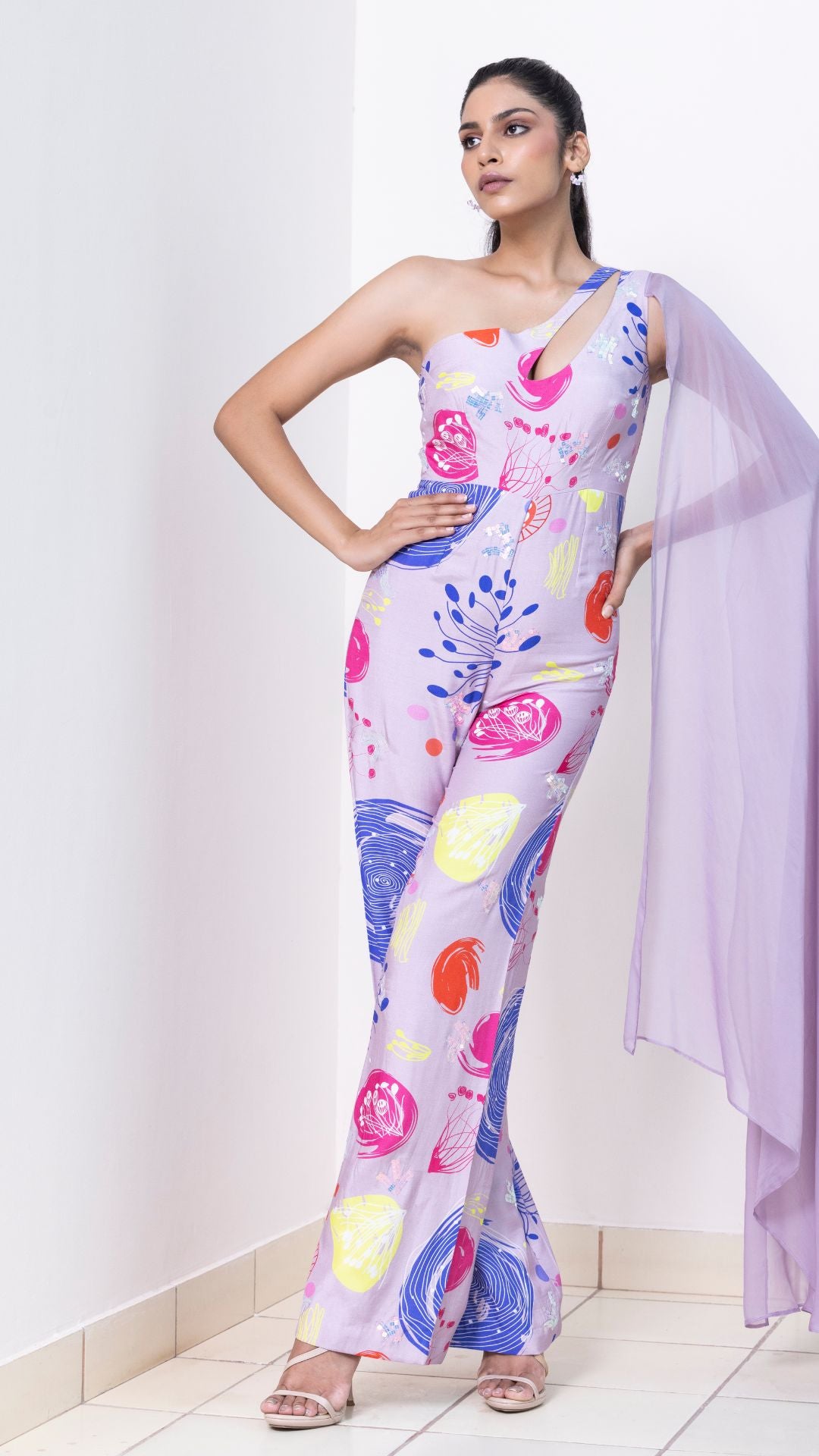 Mushroom Coral Jumpsuit Drape Indi Style