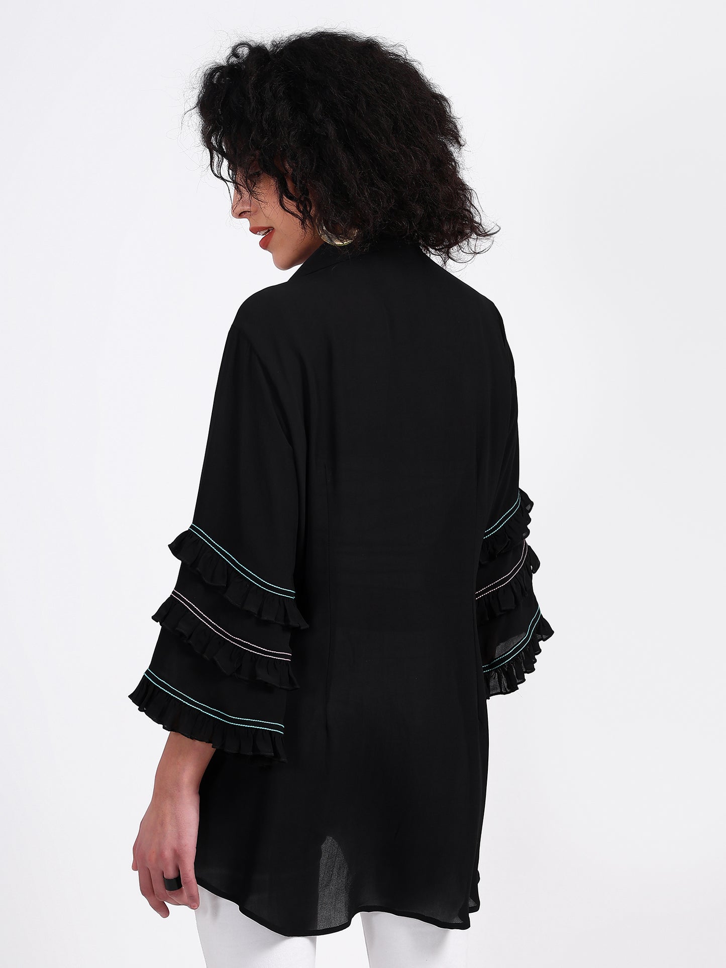 Black Embroided Shirt