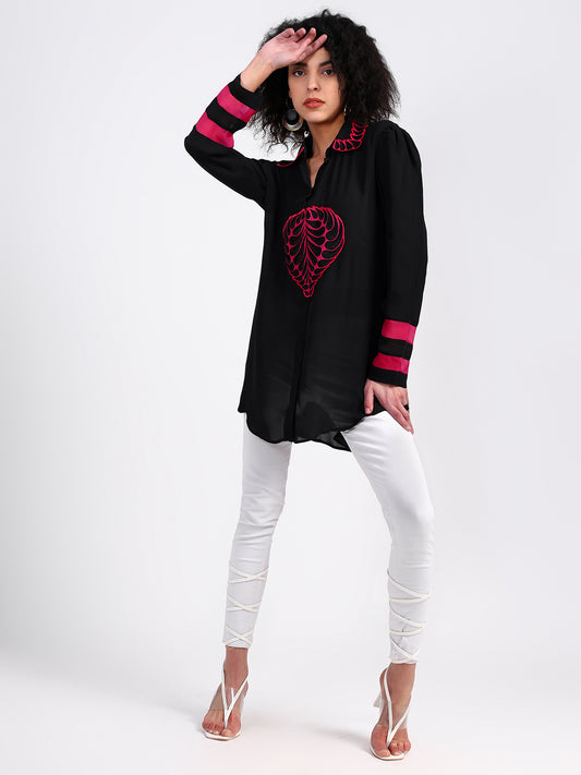 Black and Pink Shirt