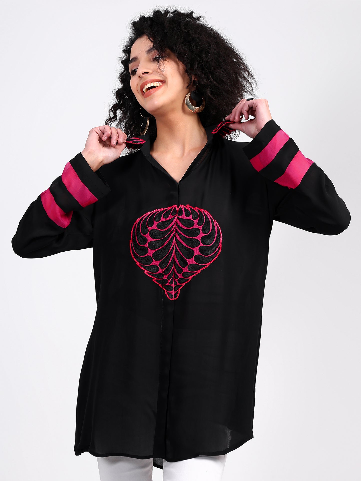 Black and Pink Shirt