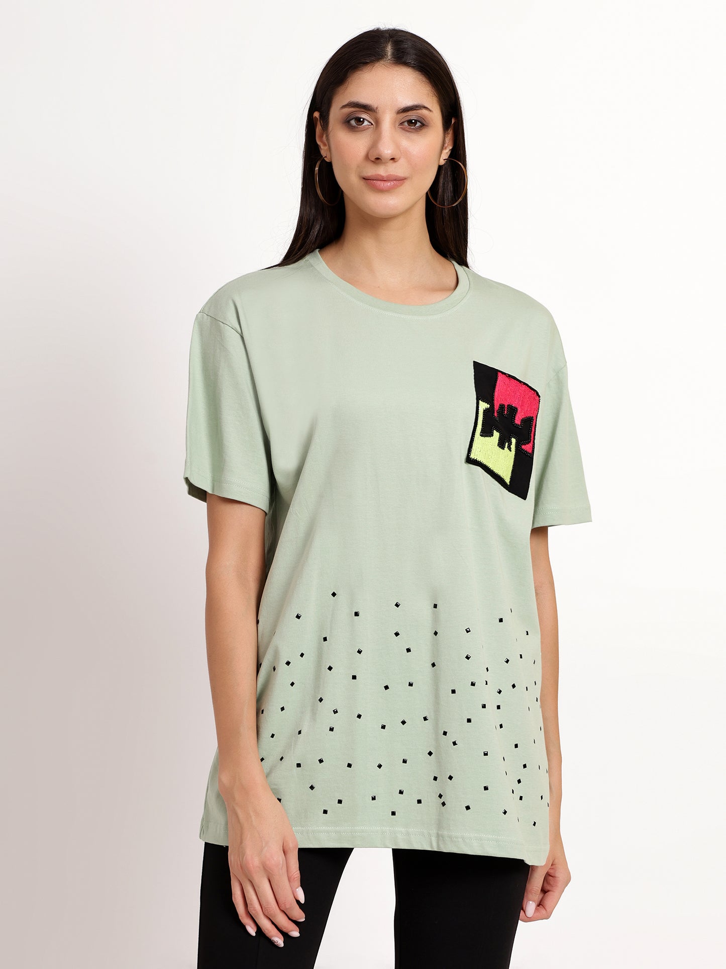 vibrant green t-shirt