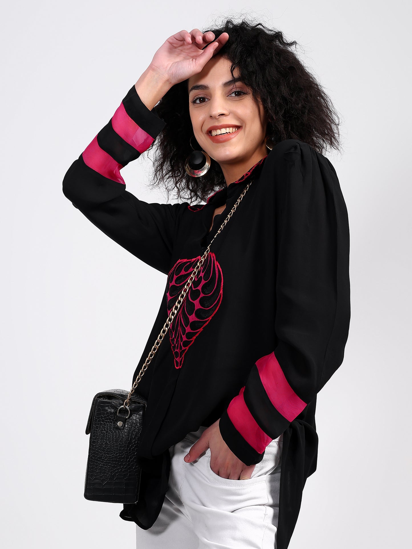 Black and Pink Shirt