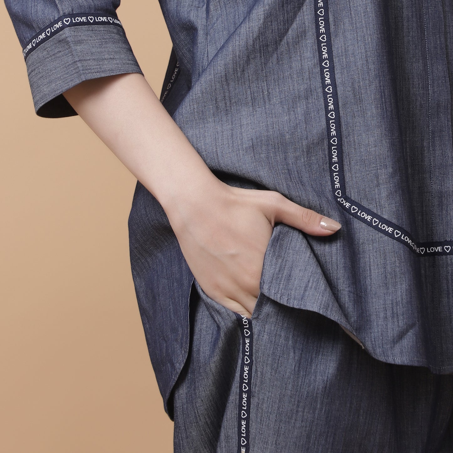 DENIM APPLIQUE CO-ORD