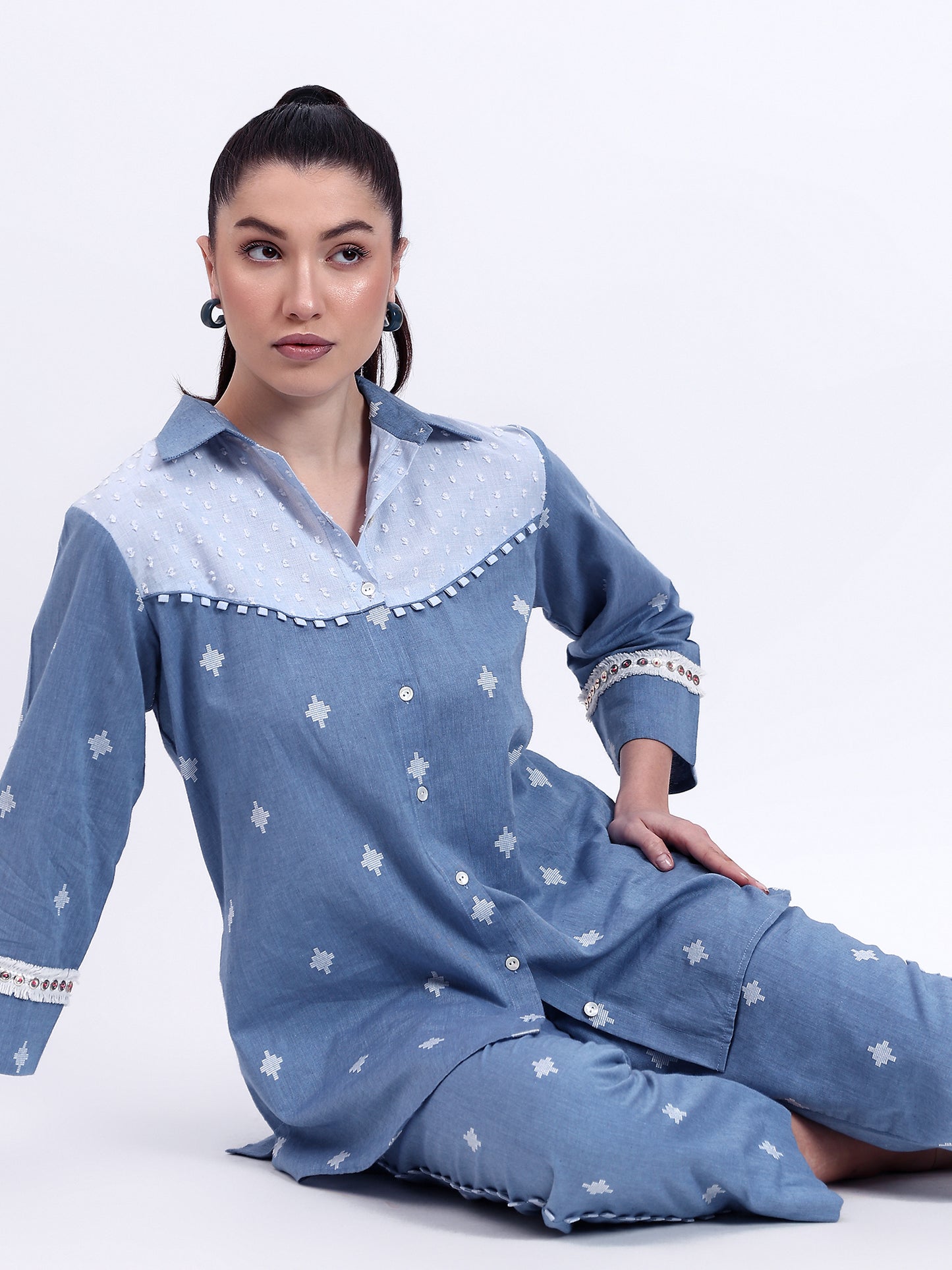 COTTON DENIM CO-ORD SET