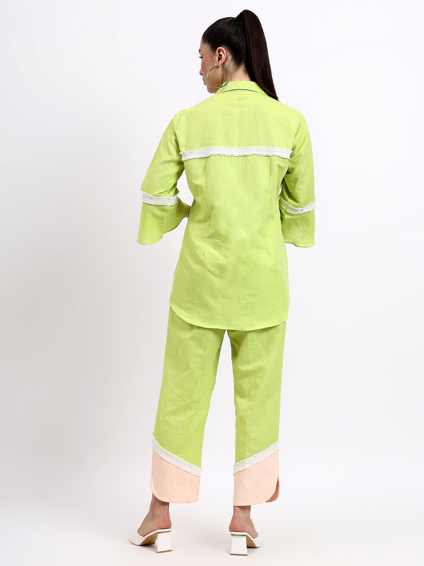 GREEN AND PEACH CO-ORD SET