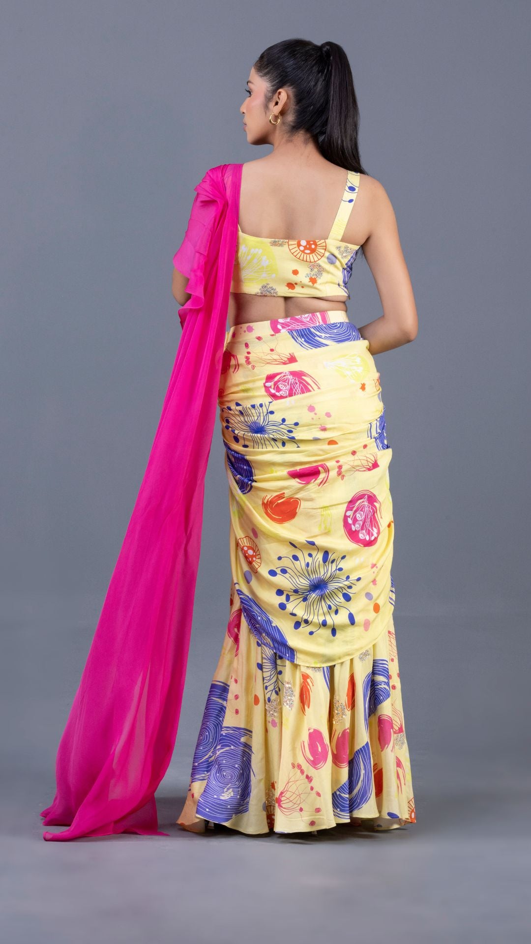 Sea Whip Pre-Drape Saree