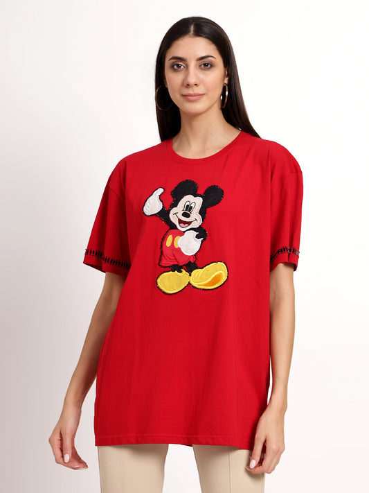 Red Mickey Mouse T-shirt