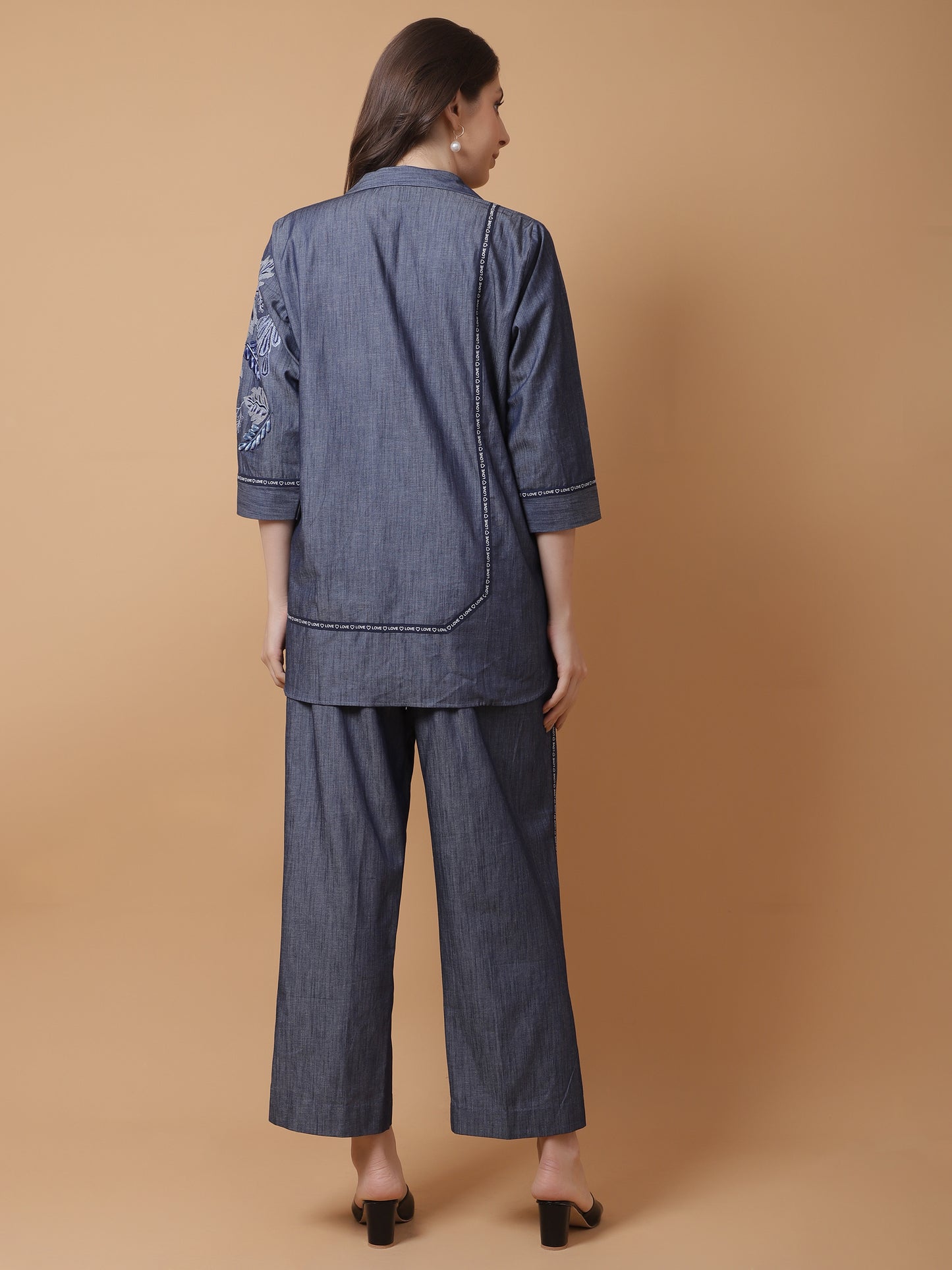 DENIM APPLIQUE  CO-ORD
