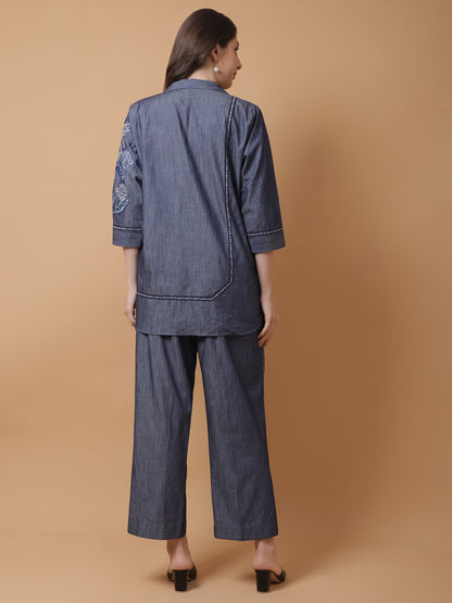 DENIM APPLIQUE  CO-ORD