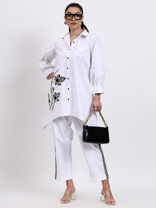 BLACK AND WHITE RIC RAC CO-ORD
