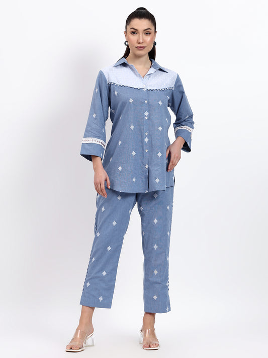 COTTON DENIM CO-ORD SET