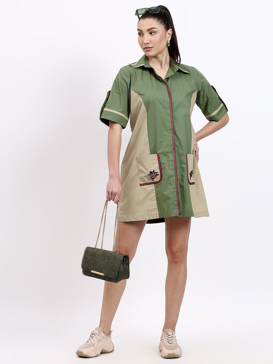 Olive and Beige Tunic