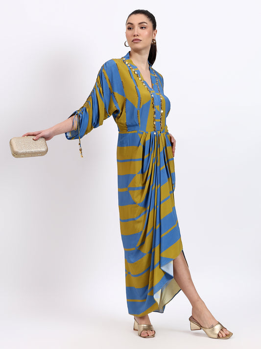 Crepe Drape Dress